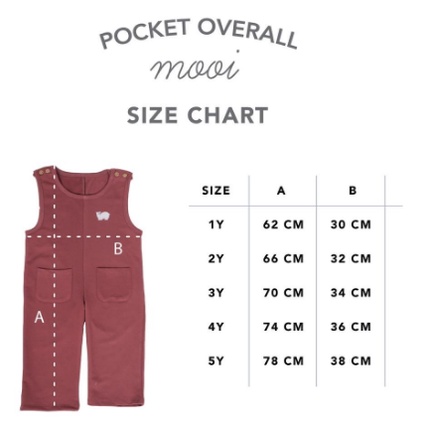 Mooi Pocket Overall / Baju kodok anak