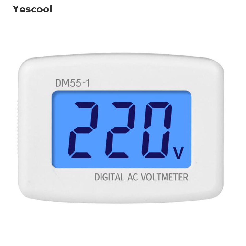 Yescool AC 80-300V Digital Voltmeter EU US Plug DM55-1 Socket Voltage Tester LCD Display .