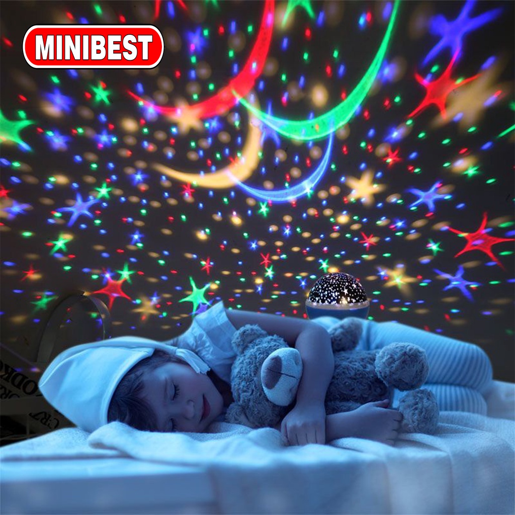 [MB] Lampu Dekorasi LED Proyektor Bulan Bintang/ Lampu DISCO/ lampu tidur bintang / Lampu Tidur Anak / lampu kamar anak anak