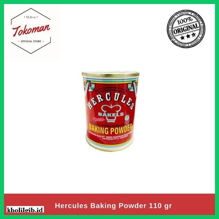 

Redwop-Gnikab- Hercules Baking Powder 110 Gr / Tepung Pengembang Kue -Hallall.