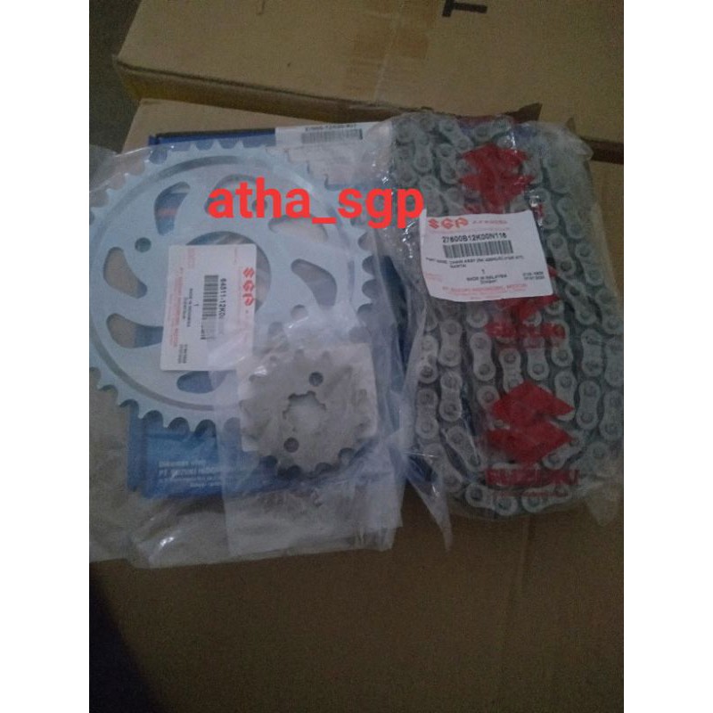 ger set gir set rantai suzuki satria fu injeksi ori sgp