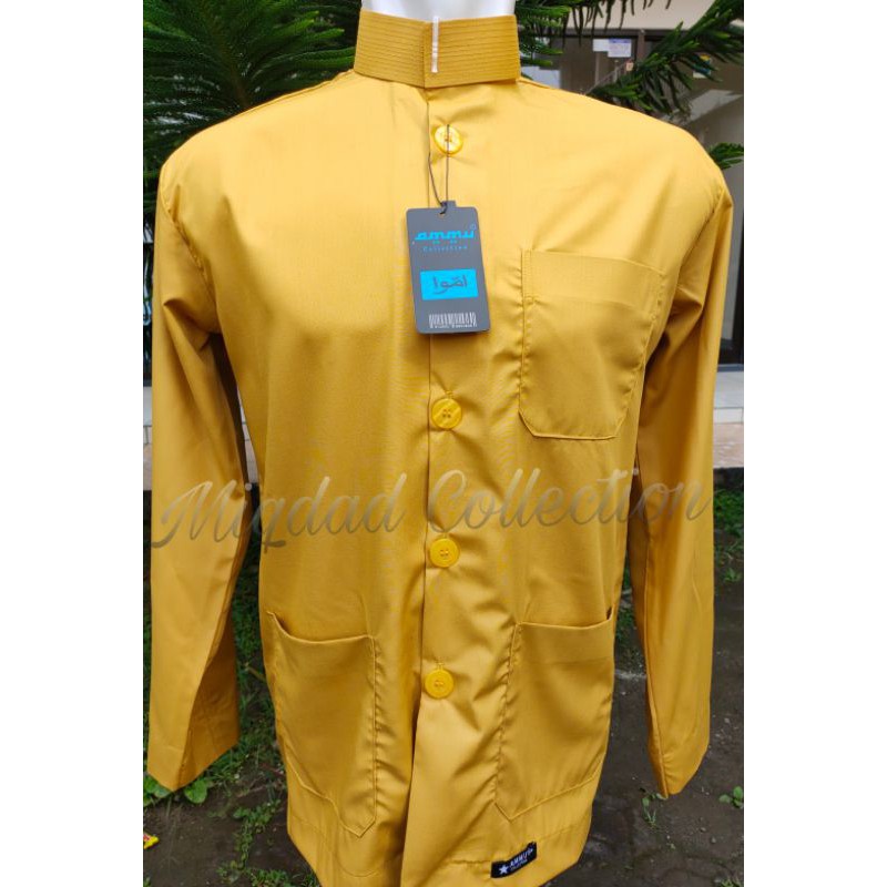 Termurah Baju Koko Ammu Collection Original Model Haibah/ Ammu Kuning Kunyit/Koko Habaib/Ammu Dewasa