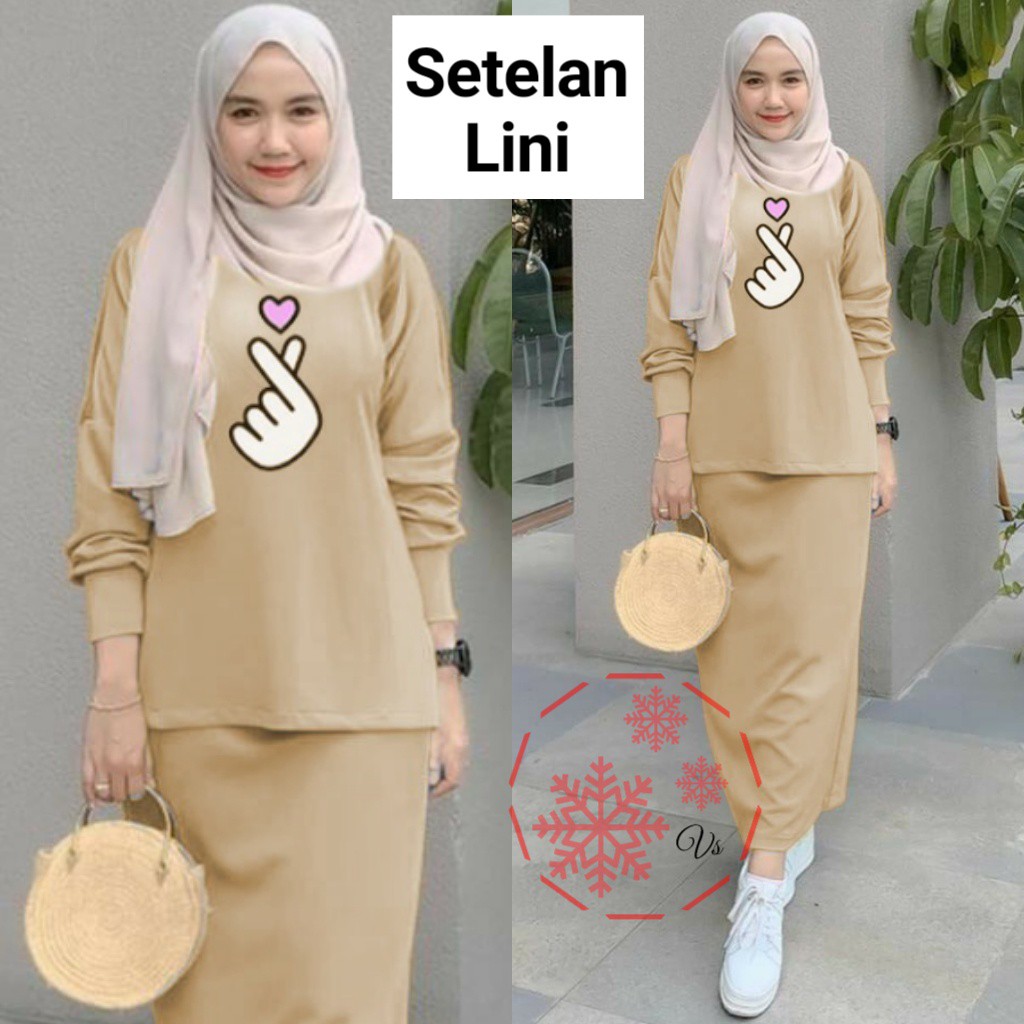 INDOBEST SETELAN LINI WANITA / STELAN BAJU ROK LENGAN PANJANG PESTA