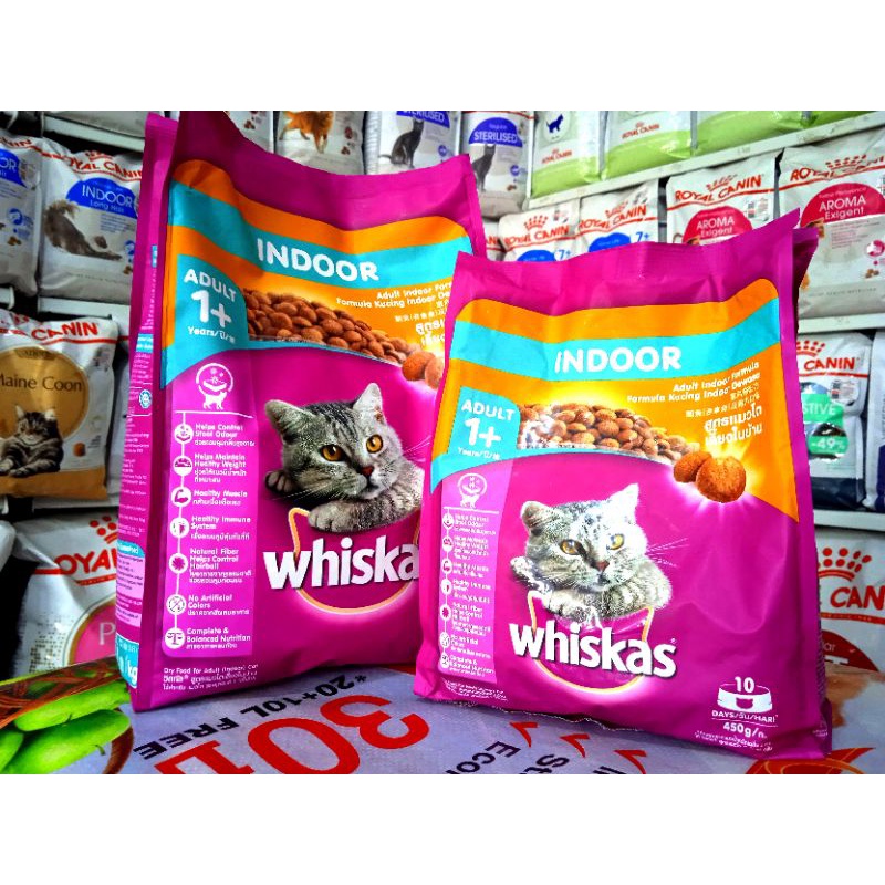 whiskas indoor adult 450gr