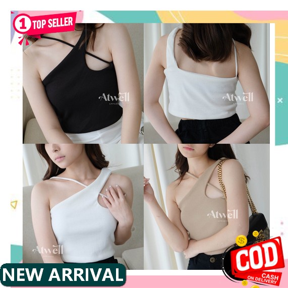 Rib Tantop Crop Top /Baju Wanita Korea/Crop Top Korea Rompi Rajut Korea/Vest Tantop Rompi Rajut Kore