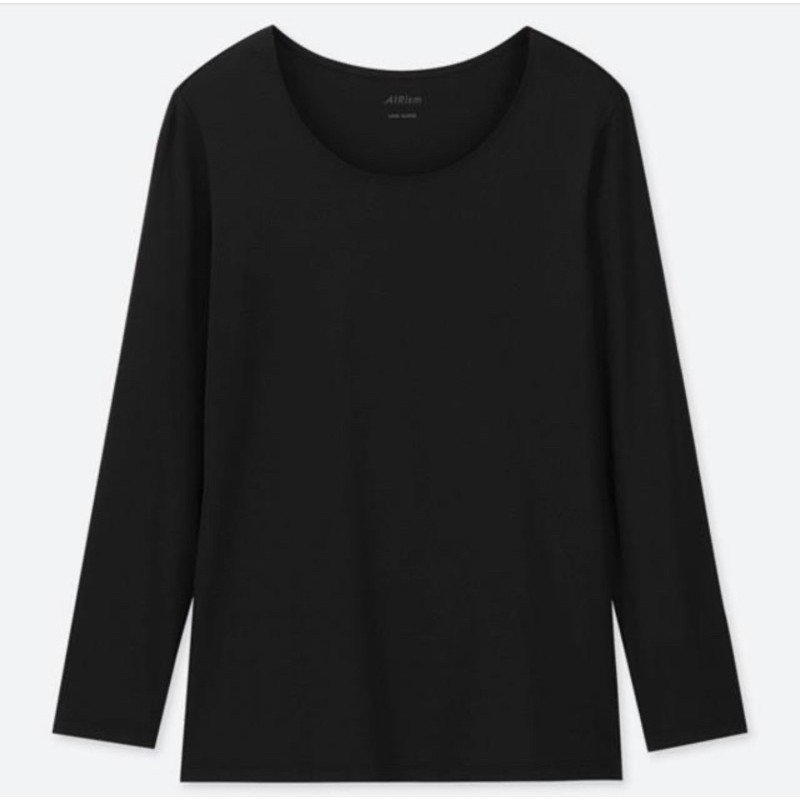Manset/inner Airism crew neck lengan panjang UNIQLO