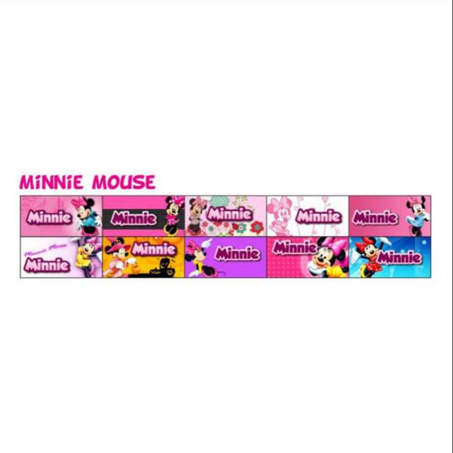 

Label Nama Minnie Mouse Waterproof