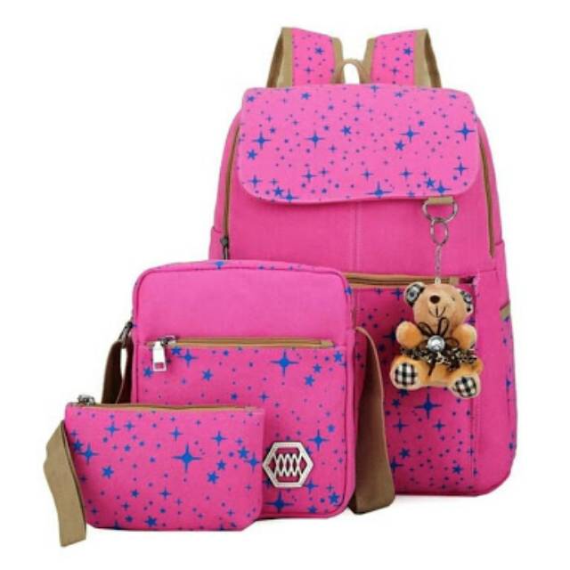 Back Pack Double Decker_Tas Ransel Anak_Lol_Unicorn_Superhero_Paw Patrol_Shopkins Fashion Cewek