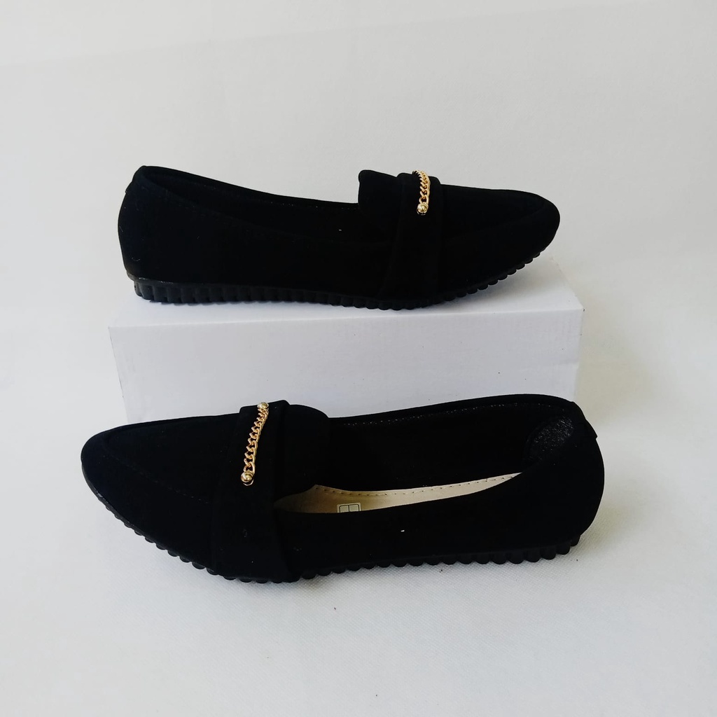 sepatu wanita terbaru sepatu wanita flat shoes sepatu balet wanita variasi rantai sol karet