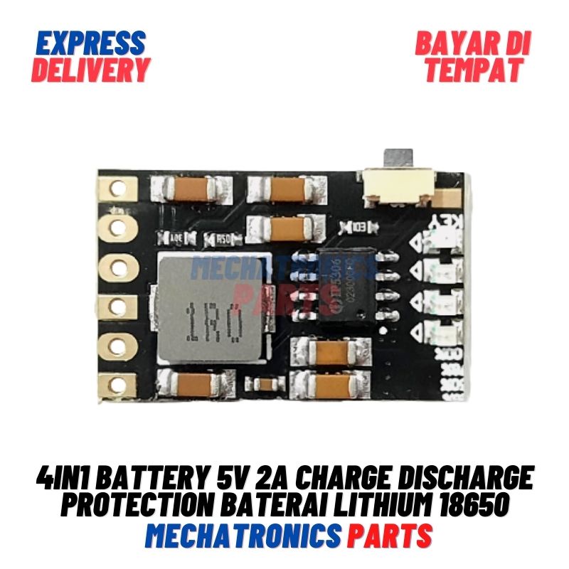 4in1 Battery 5v 2A Charge Discharge Protection Baterai Lithium 18650