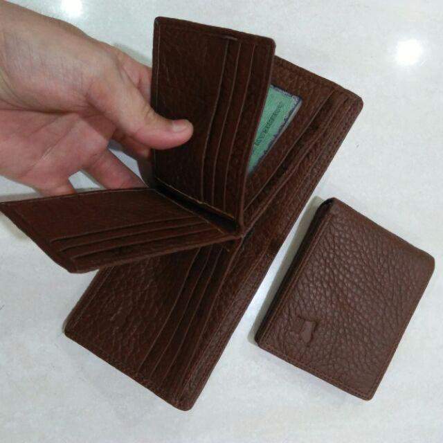 Dompet cowok braunbuffel lipat kulit asli pendek-BB 2slot