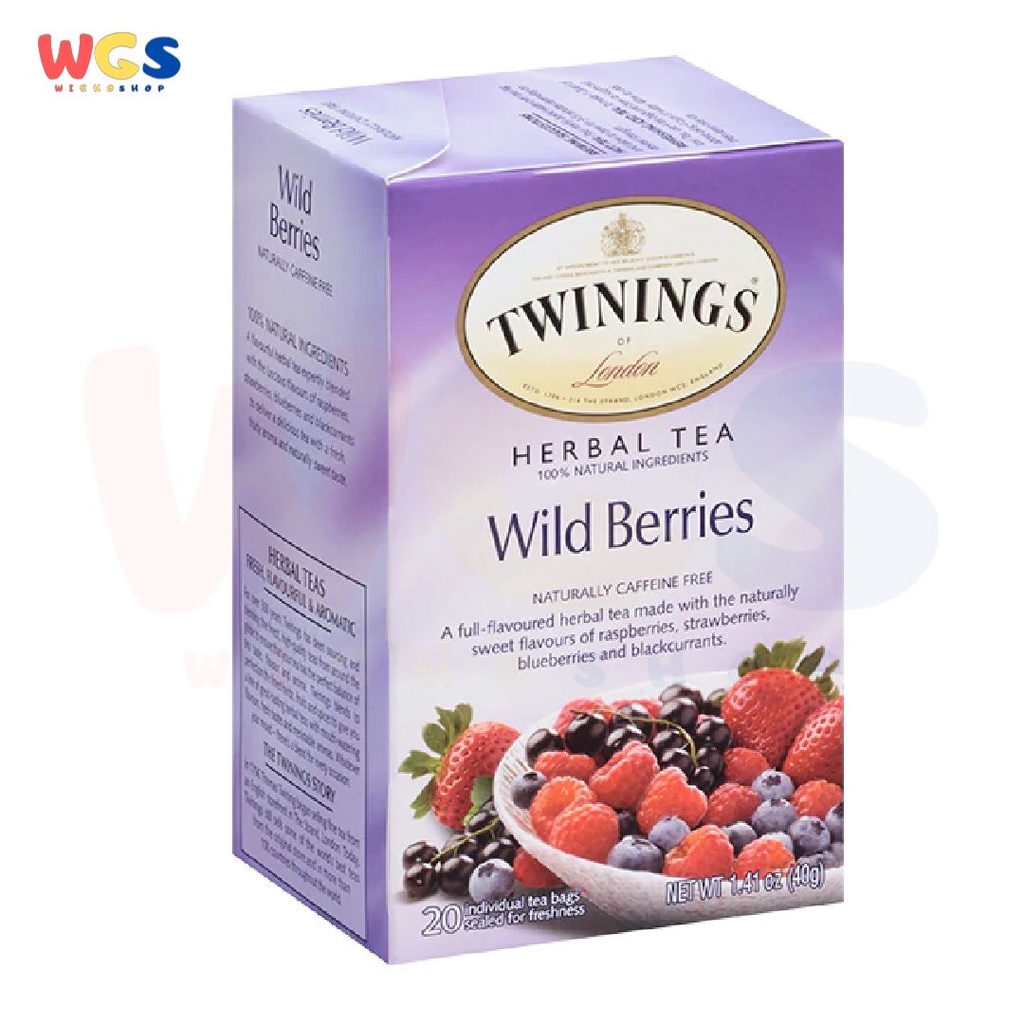 Twinings of London Wild Berries Herbal Tea Caffeine Free 20s  x 2g