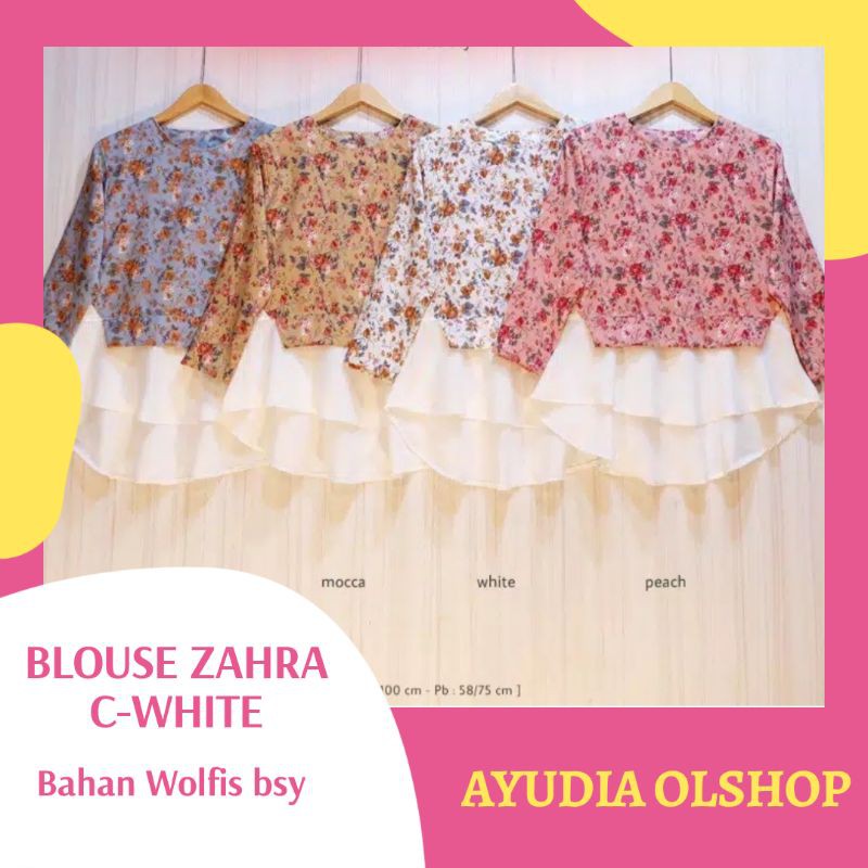 ( TERMURAH ) BLOUSE ZAHRA BAHAN WOLFIS / BLOUSE WOLFIS / ATASAN WANITA LENGAN PANJANG / BISA COD