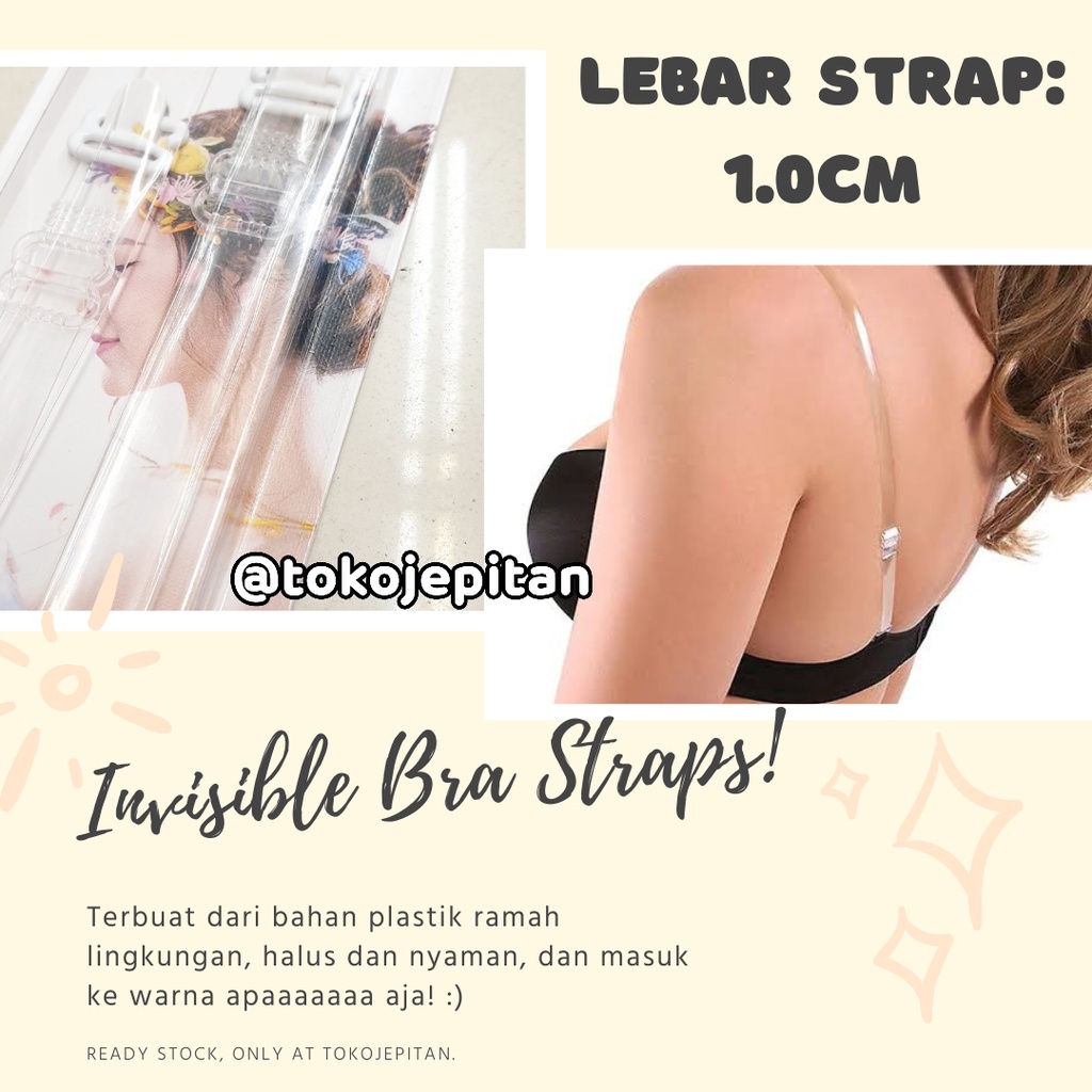 Tali BH Bra Bening Transparan Premium Ecer Halus Lembut Bra Strap Lace