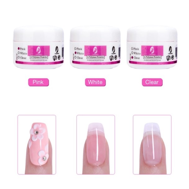 Ezflow Acrylic Powder Nail Art Ez flow Acrylic Powder 3d Nail Art ezflow bubuk akrilik putih 3D