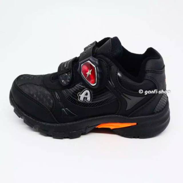 Sepatu sekolah sepatu anak sepatu hitam magnet homyped