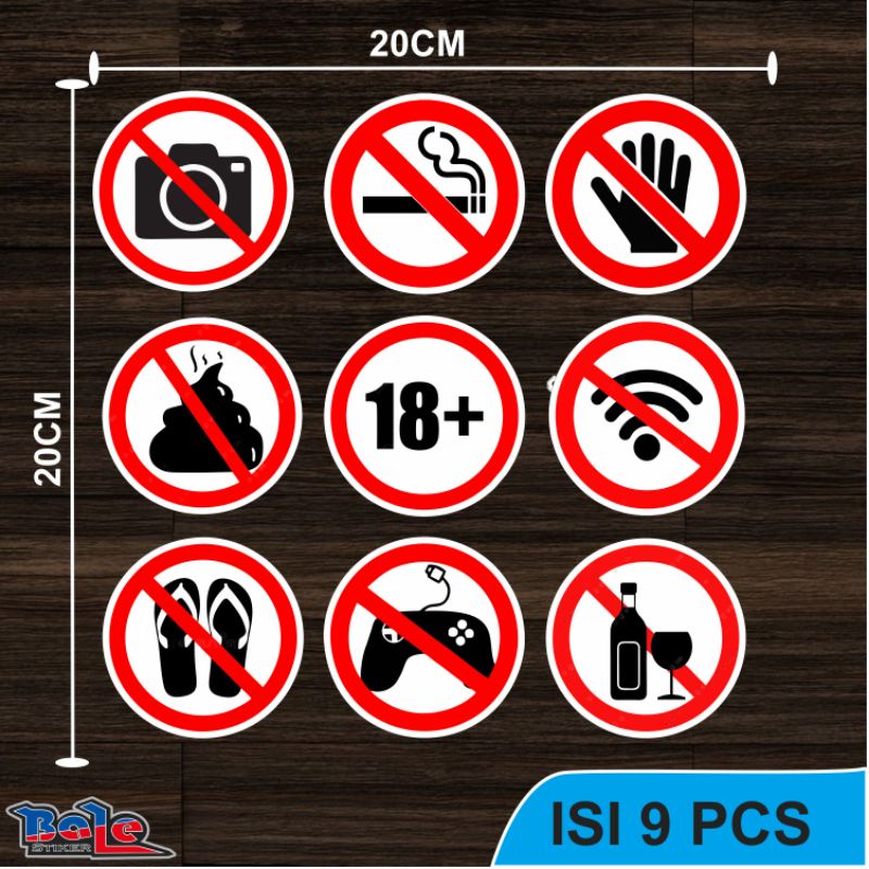 

STIKER PACK DILARANG isi 9 pcs sticker hits estetik keren murah koleksi