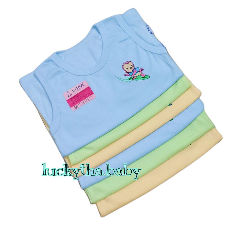 3pcs_oblong kaos kutung baby luga polos/ singlet bayi polos/oblong kutung  luga baby