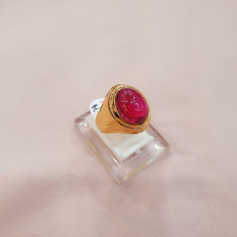 Cincin cowok batu emas asli kadar 400