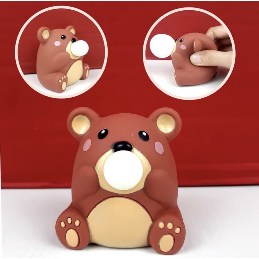 Mainan Anak Pop It Bear Tupai Koala Squishy Animal Bubble Fidget Toys Viral Lucu Gemas Squeeze Push Squirrel Binatang