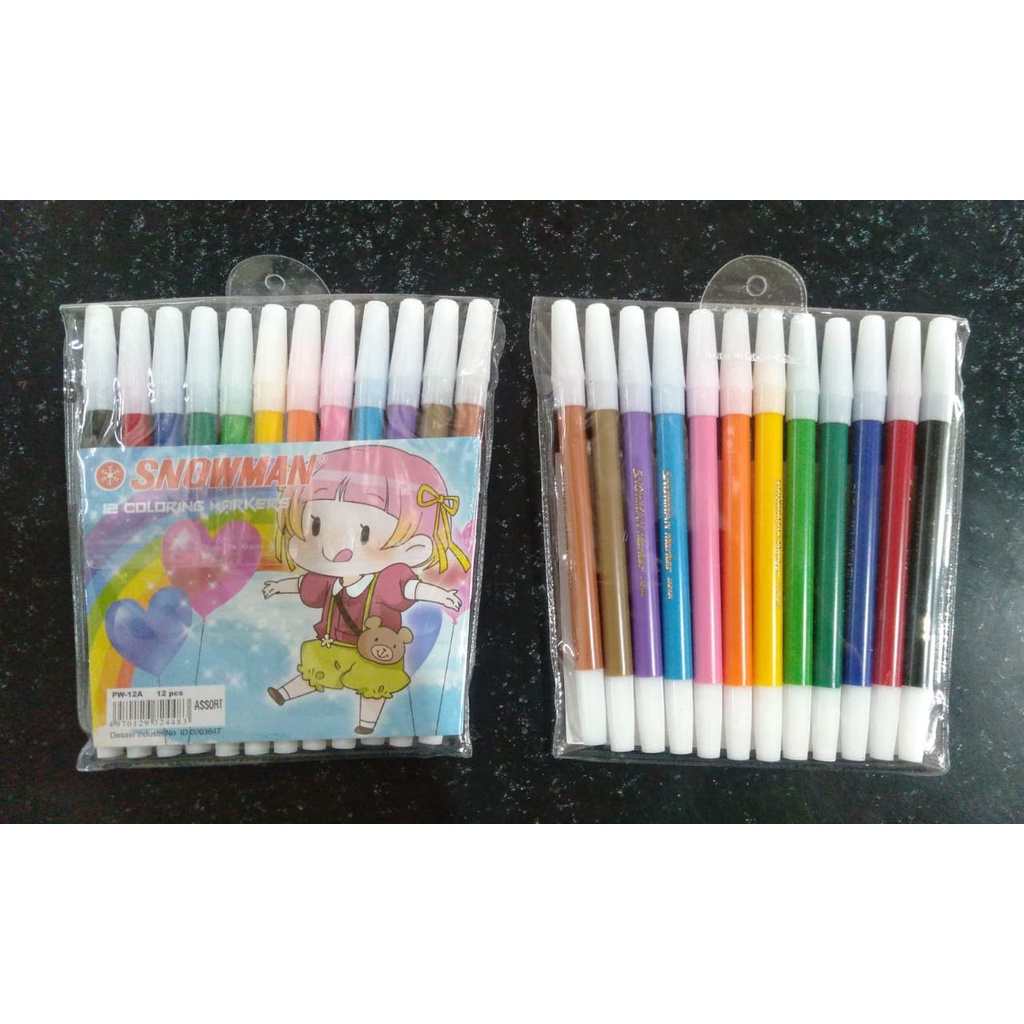 

SPIDOL SNOWMAN 12 WARNA / SPIDOL SET 12 WARNA