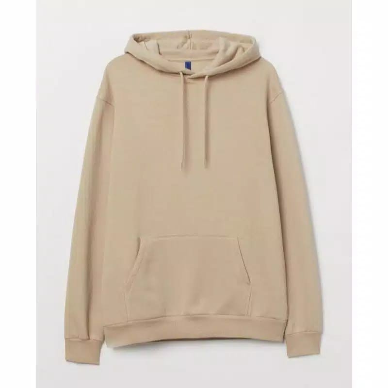 HOODIE H&M / SWEATER HOODIE BASIC HNM / SWEATER HOODIE H&M POLOS PRIA WANITA UNISEX / JAKET H&M-Beige