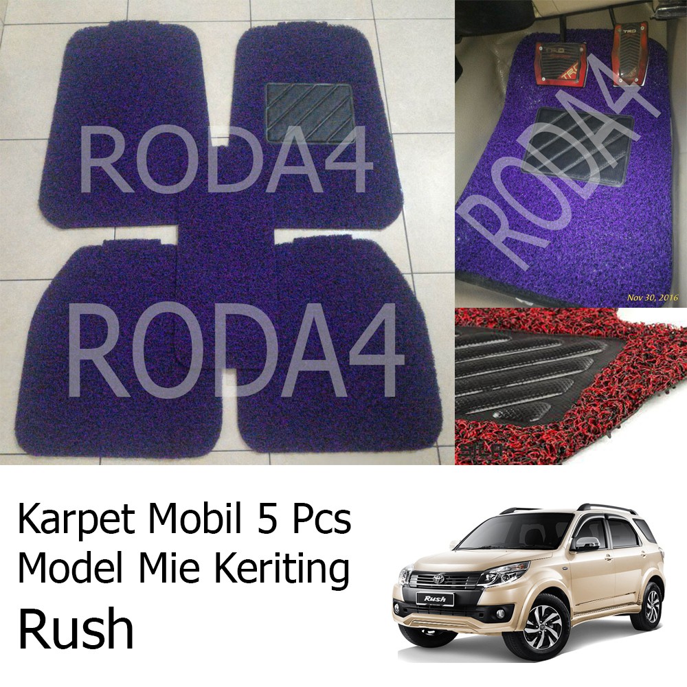 Karpet Mobil / Car Carpet / Floor Mats Universal Model Mie Keriting Rush