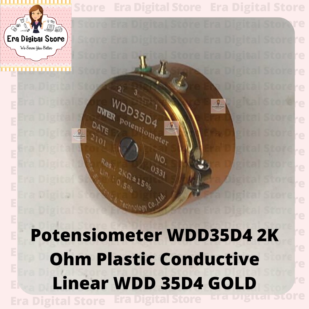 Potensiometer WDD35D4 2K Ohm Plastic Conductive Linear WDD 35D4 GOLD