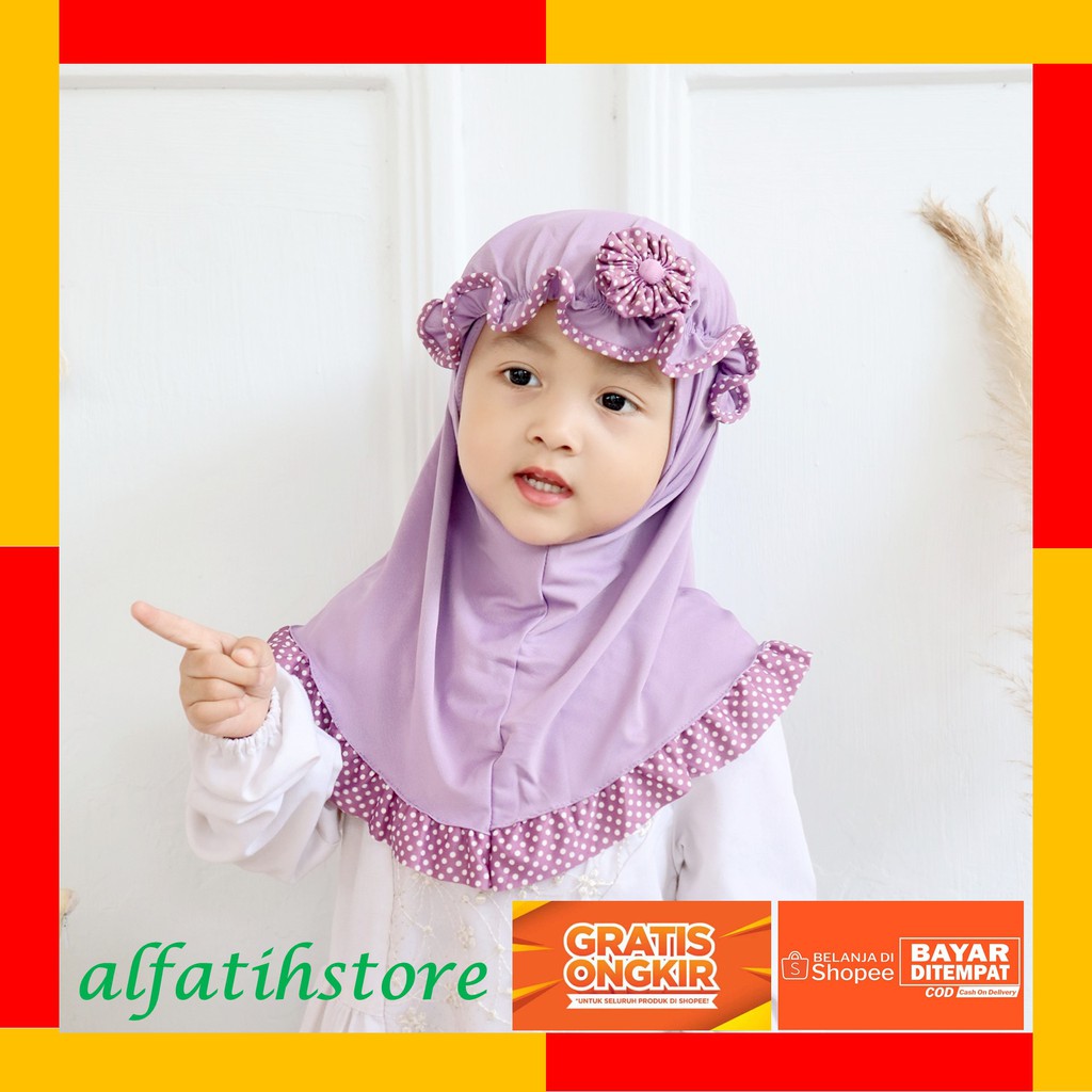 TOP PRODUK JILBAB ANAK TOPI LIST POLKA / JILBAB ANAK LUCU / HIJAB ANAK MURAH / KERUDUNG ANAK PEREMPUAN KERUDUNG ANAK BAYI PEREMPUAN JILBAB ANAK 2 TAHUN HIJAB ANAK BAYI TERBARU