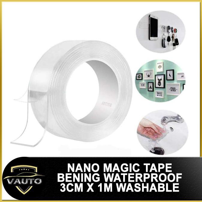 

Diskon DOUBLE TAPE Nano Magic Tape Bening Tahan Air 30mmX1m Acrylic Washable Big Sale