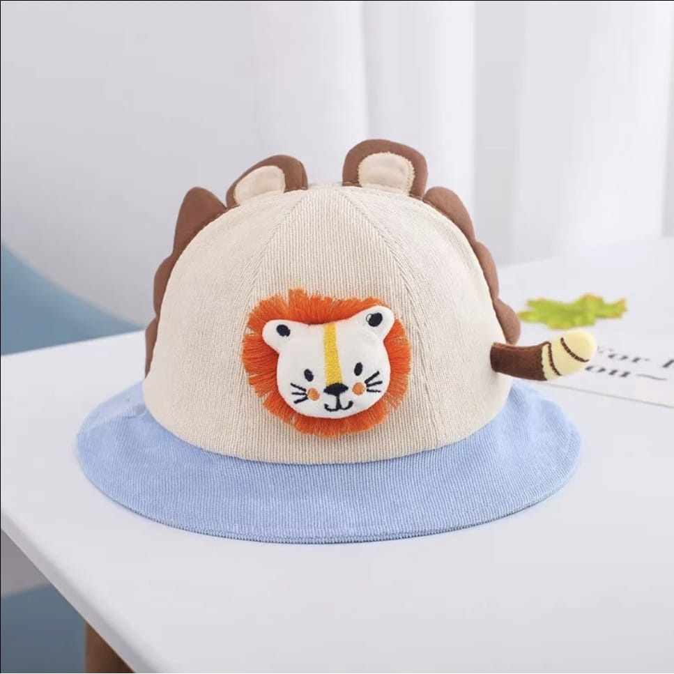 TOPI ANAK ANTI CORONA, FACE SHIELD ANAK, TOPI CORONA ANAK,  FACESHIELD TOPI ANAK, READY STOK!-SINGA BIRU (S/M)