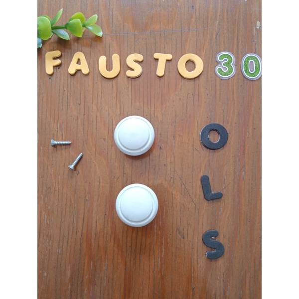 tarikan laci knop bulat hitam/putih full besi TERMURAH