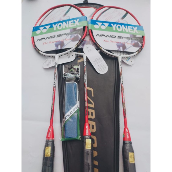 RAKET BADMINTON YONEX VOLTRIC 80 MURAH SIAP PAKAI (BONUS TAS &GRIP+HANDUK)