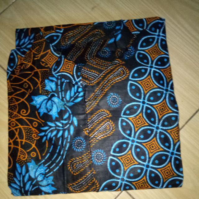 Batik Couple Keluarga Sania Ruffle Ori Ndoro Jowi Dnt Seno Biru