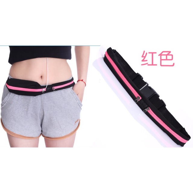 Double Pocket Running Belt Tas Pinggang Jogging Lari