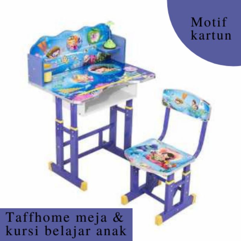 Meja Kursi Belajar Anak 45x70 Motif kartun