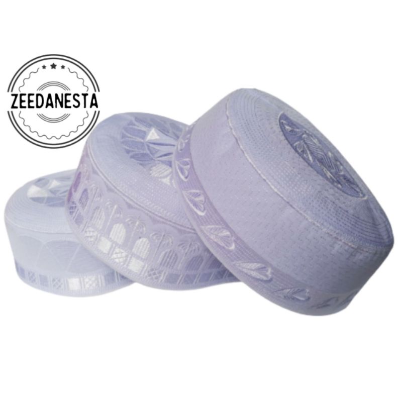 KOPIAH PECI PUTIH BULAT BUGIS MADINAH SUPER