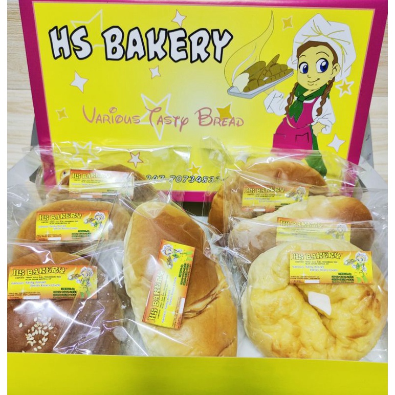 

ROTI MANIS " HS BAKERY " aneka isian 1 BOX 7pcs