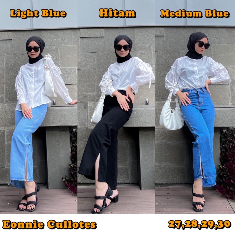 KULOT JEANS BELAH / KULOT JEANS TERBARU / KULOTJEANS HIJAB / eonni