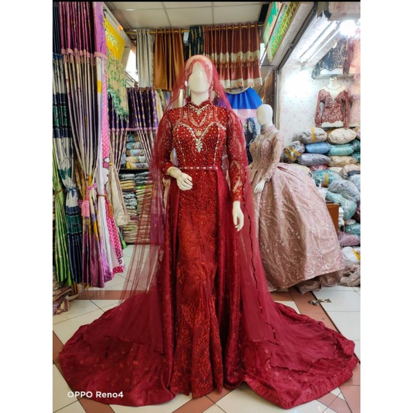 NEW KEBAYA GAUN GAUN PENGANTIN BEREKOR MODERN//GAUN SLIM DUYUNG MODERN//GAUN