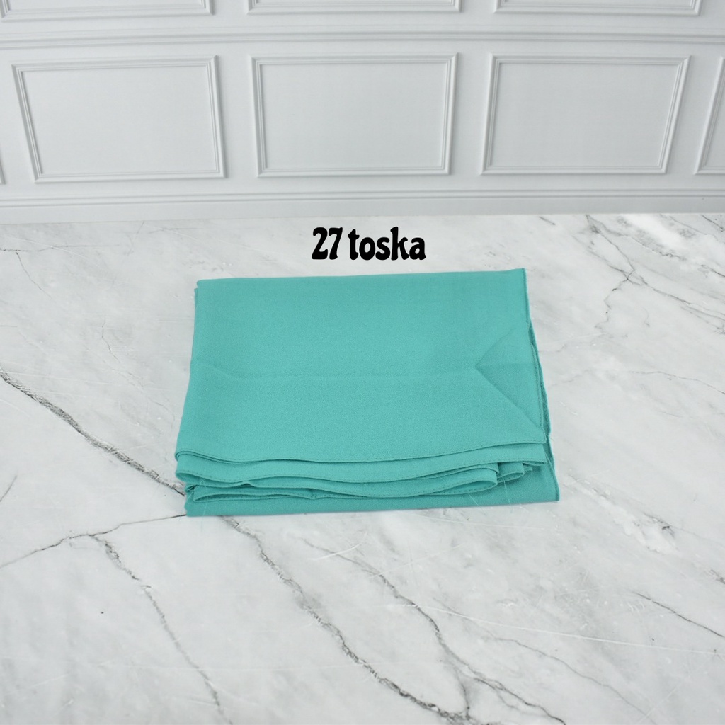 DIAMOND CREPE PASHMINA DIAMOND PREMIUM  JILBAB PASHMINA POLOS KERUDUNG PASHMINA DAIMOND WARNA 1-27 toska