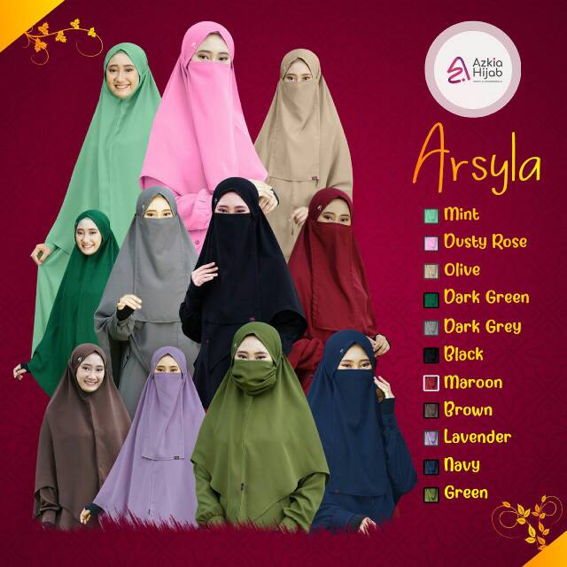 Jilbab Arsyila size size M,koleksi azkia hijab