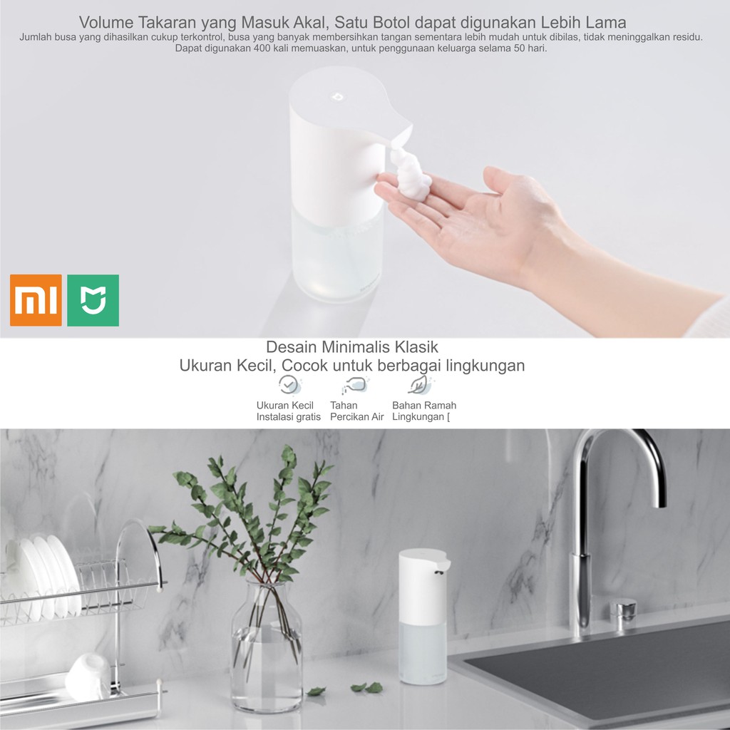 XIAOMI SOAP DISPENSER SABUN OTOMATIS XIAOMI MIJIA PENCUCI TANGAN OTOMATIS PORTABLE TEMPAT SABUN