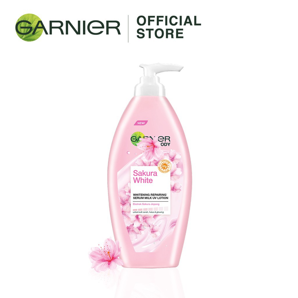 Garnier Sakura White Whitening Serum Milk UV Body Lotion 400ml