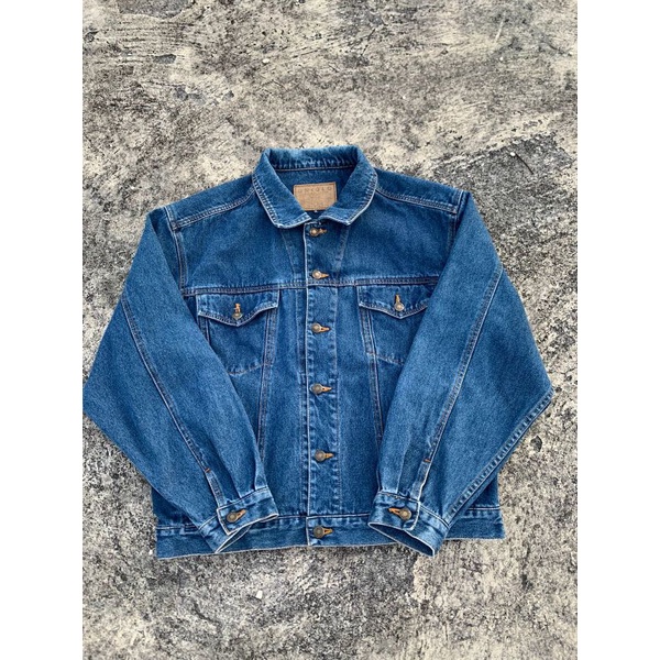 JAKET DENIM JEANS UNIQLO VINTAGE SECOND