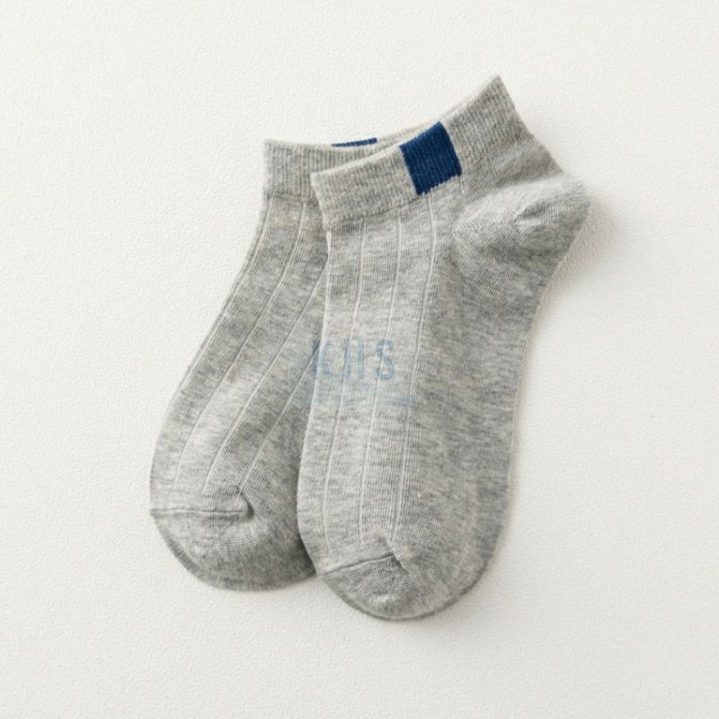 Kaos Kaki Ankle Cute Kaos Kaki Pendek Polos dan Motif Semata Kaki Murah Cute Short Socks KHS-GARIS ATAS - ABUMUDA