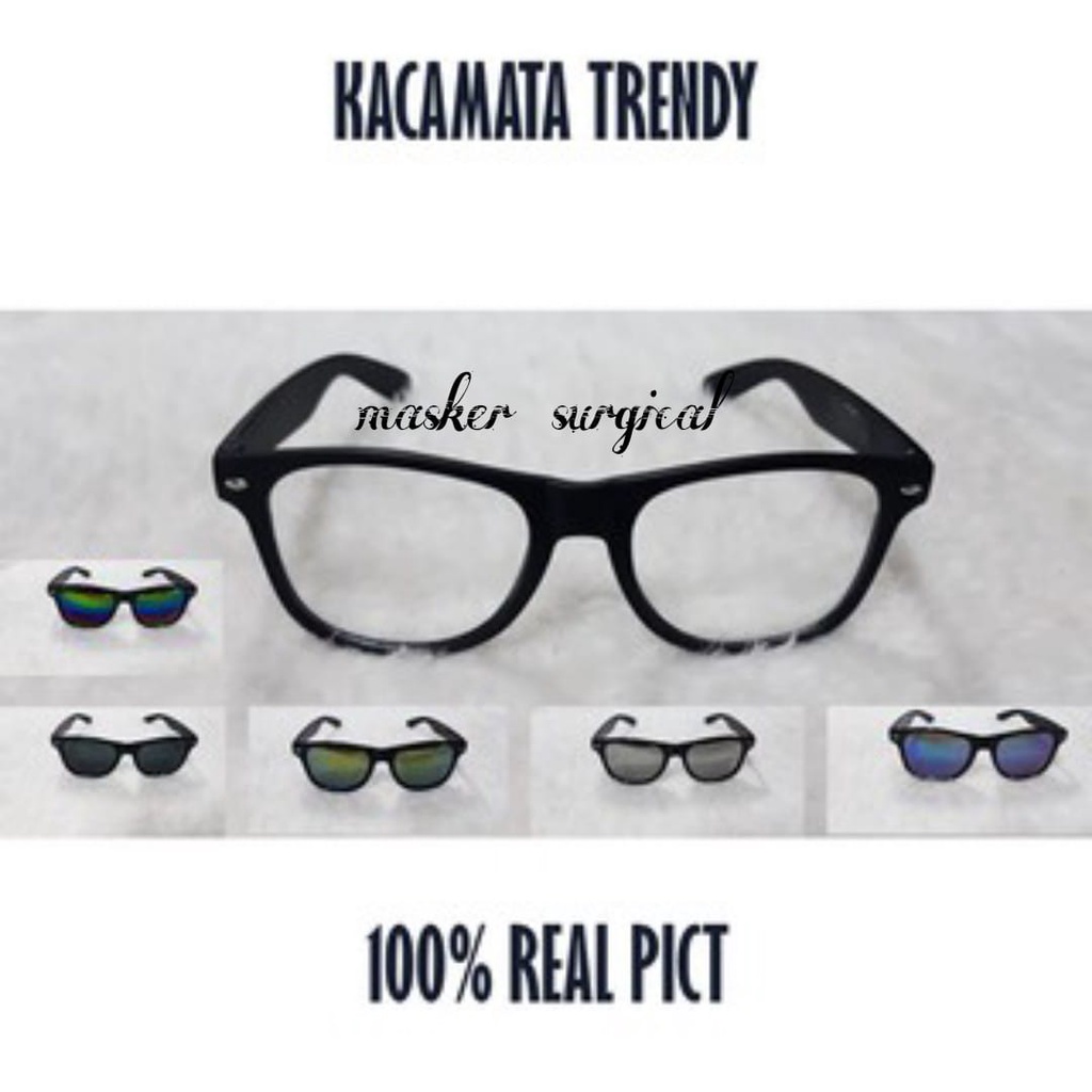 Kacamata fashion / kacamata lensa bening / kacamata gaya modern / kacamata wanita pria anti silau