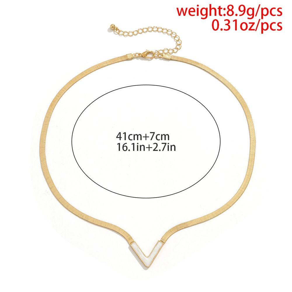Mxbeauty V Bentuk Kalung Punk Retro Klavikula Rantai Gadis Hadiah Bare Chain Kalung Wanita Perhiasan Aksesoris Sederhana Wanita Choker Necklace