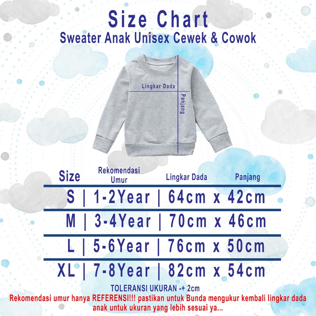 SWEATER KIDS / PENTOL OLAH RAGA / 1-10 TAHUN / BAHAN FLEECE PREMIUM / ADEM / UNISEX /REAL PICTURE