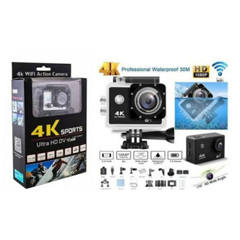 KAMERA SPORT KOGAN / VLOG / ANTI AIR 30M / 18 MP 4K sport ULTRA HD 1080 / Youtube Gamer Gaming
